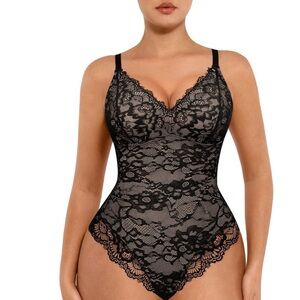 FeelinGirl Black Lace Bodysuit BRAND NEW